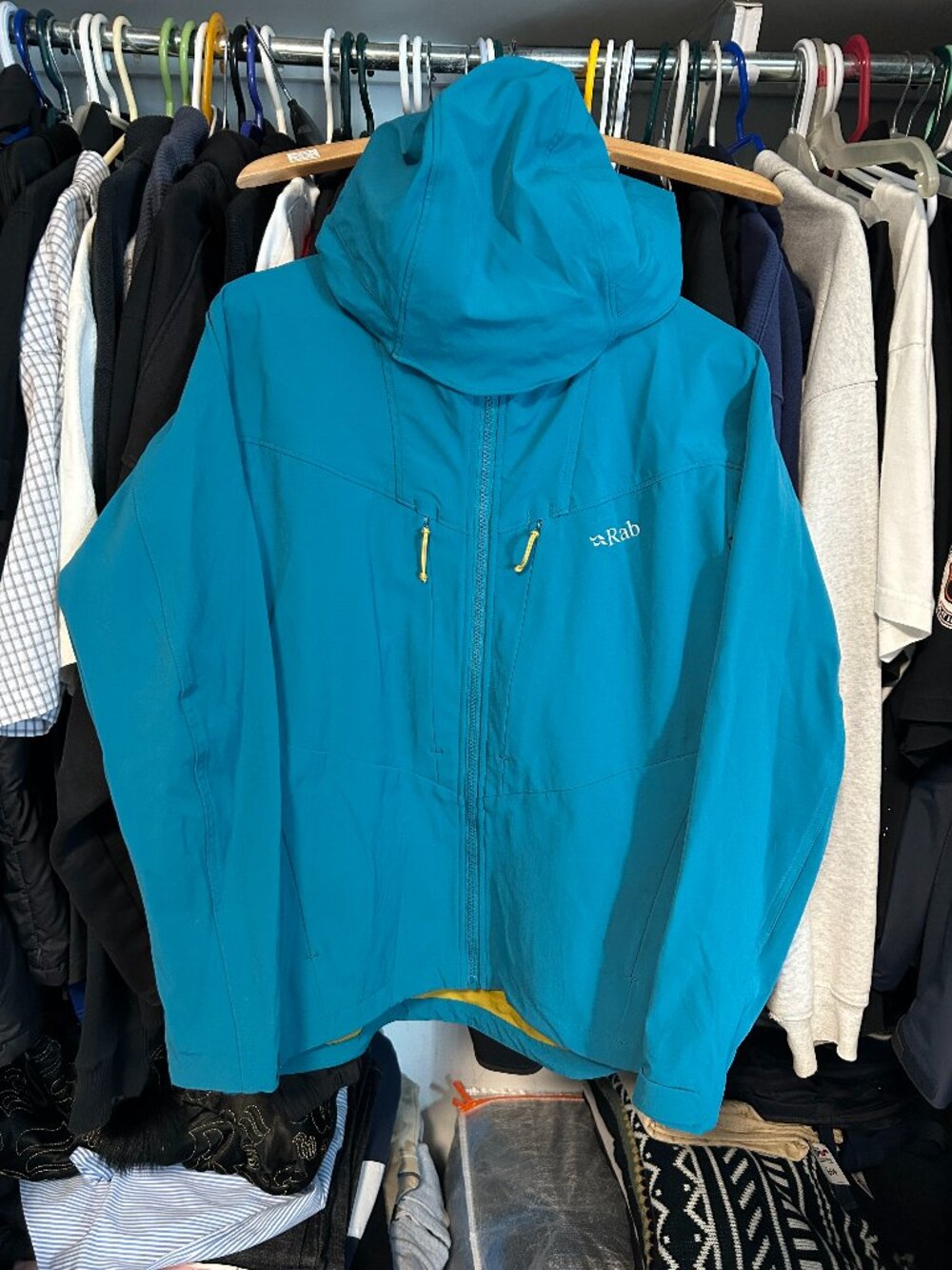 Rab Light Blue Upslope Outdoor Gorpcore Women's Hiking Jacket - Size M Women's